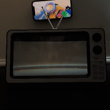 Retro TV Phone Screen Magnifier - Vintage Brown