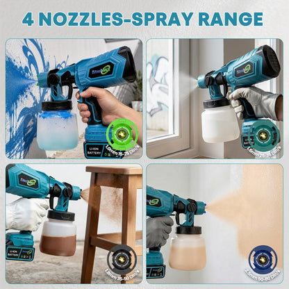 High-pressure  Cordless  Paint  Sprayer with 2  Batteries